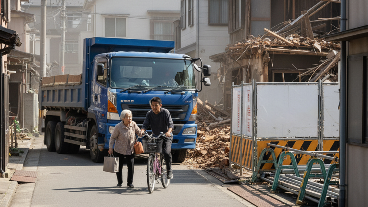 作業車やトラックなどの駐車トラブル